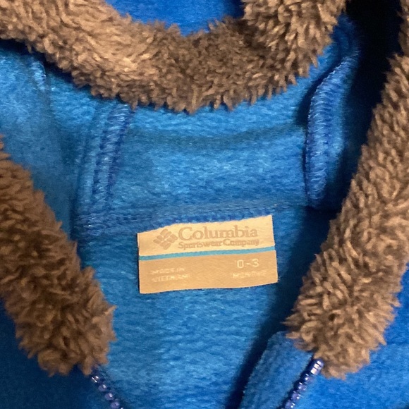 Columbia, fleece infant bunting. Size 0-3 months. Royal blue. - Picture 3 of 3